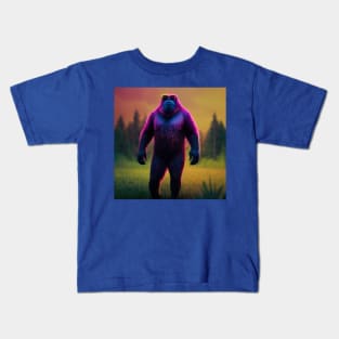 Dope Sasquatch in Nature Kids T-Shirt